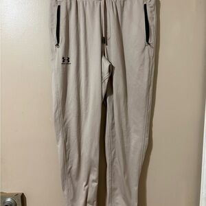 Under Armour Men's Tan Joggers with Black Accents